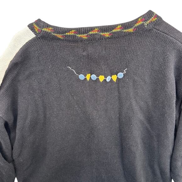 The Quacker Factory VIntage Garden Angel Button Down Cardigan Sweater Women 1X - Picture 7 of 9